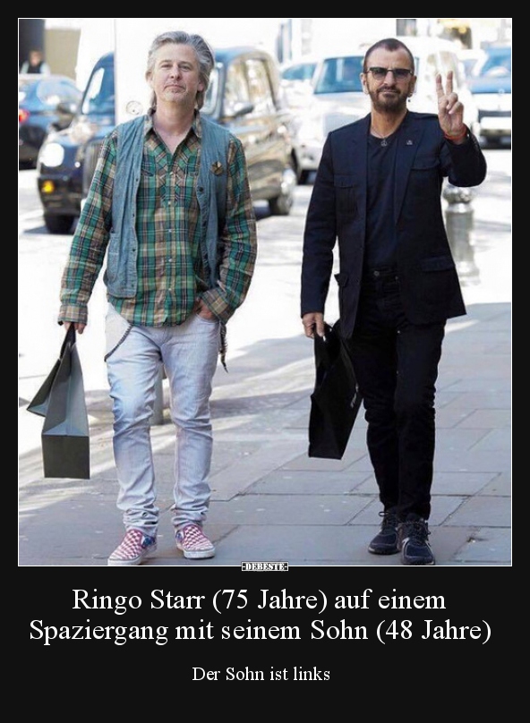 Ringo Starr (75 Jahre) auf einem Spaziergang mit seinem.. - Lustige Bilder | DEBESTE.de
