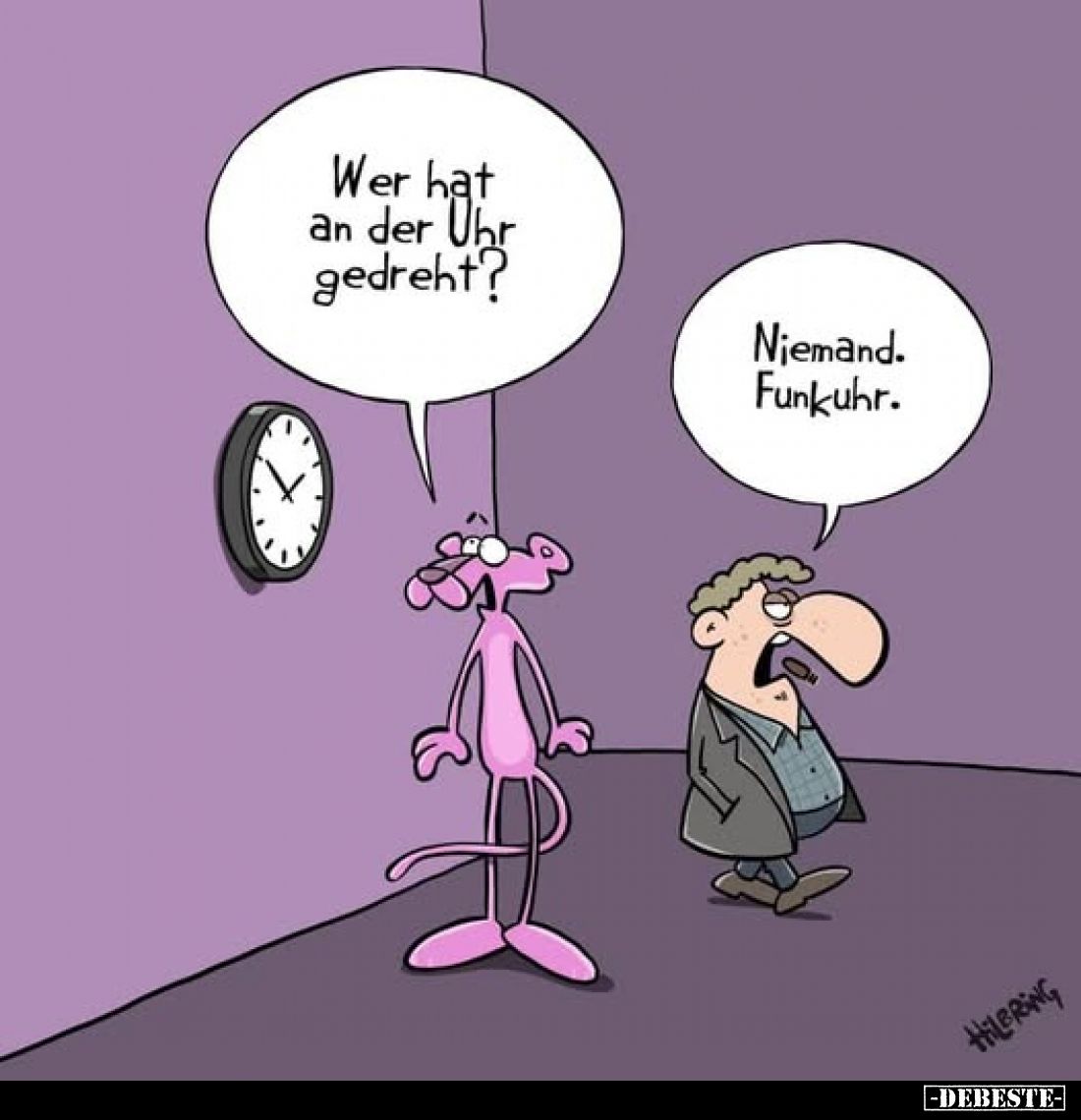 Wer hat an der Uhr gedreht?
Niemand. Funkuhr.