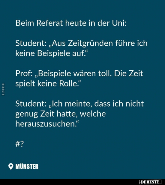 Beim Referat heute in der Uni:.. - Lustige Bilder | DEBESTE.de