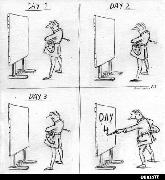 Day 1 / day 2 / day 3 / day 4.