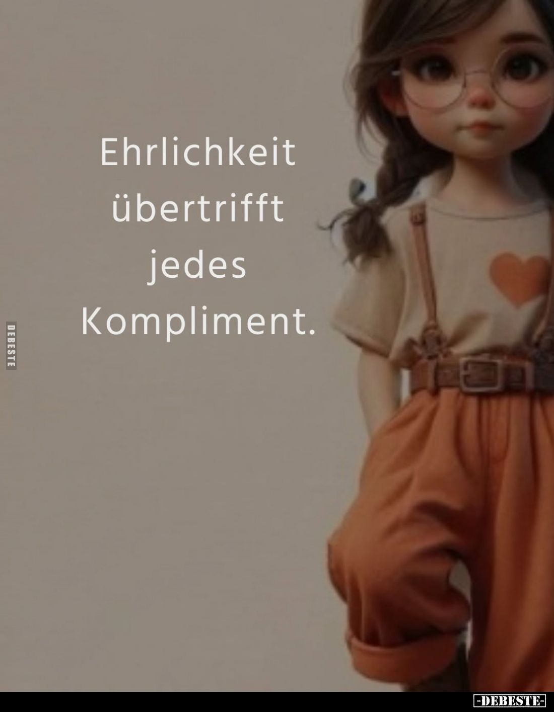 Ehrlichkeit übertrifft jedes Kompliment.