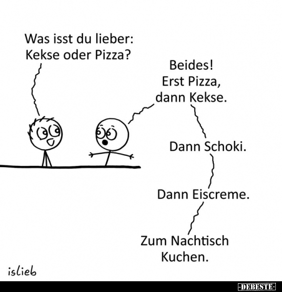 Was isst du lieber: Kekse oder Pizza?.. - Lustige Bilder | DEBESTE.de