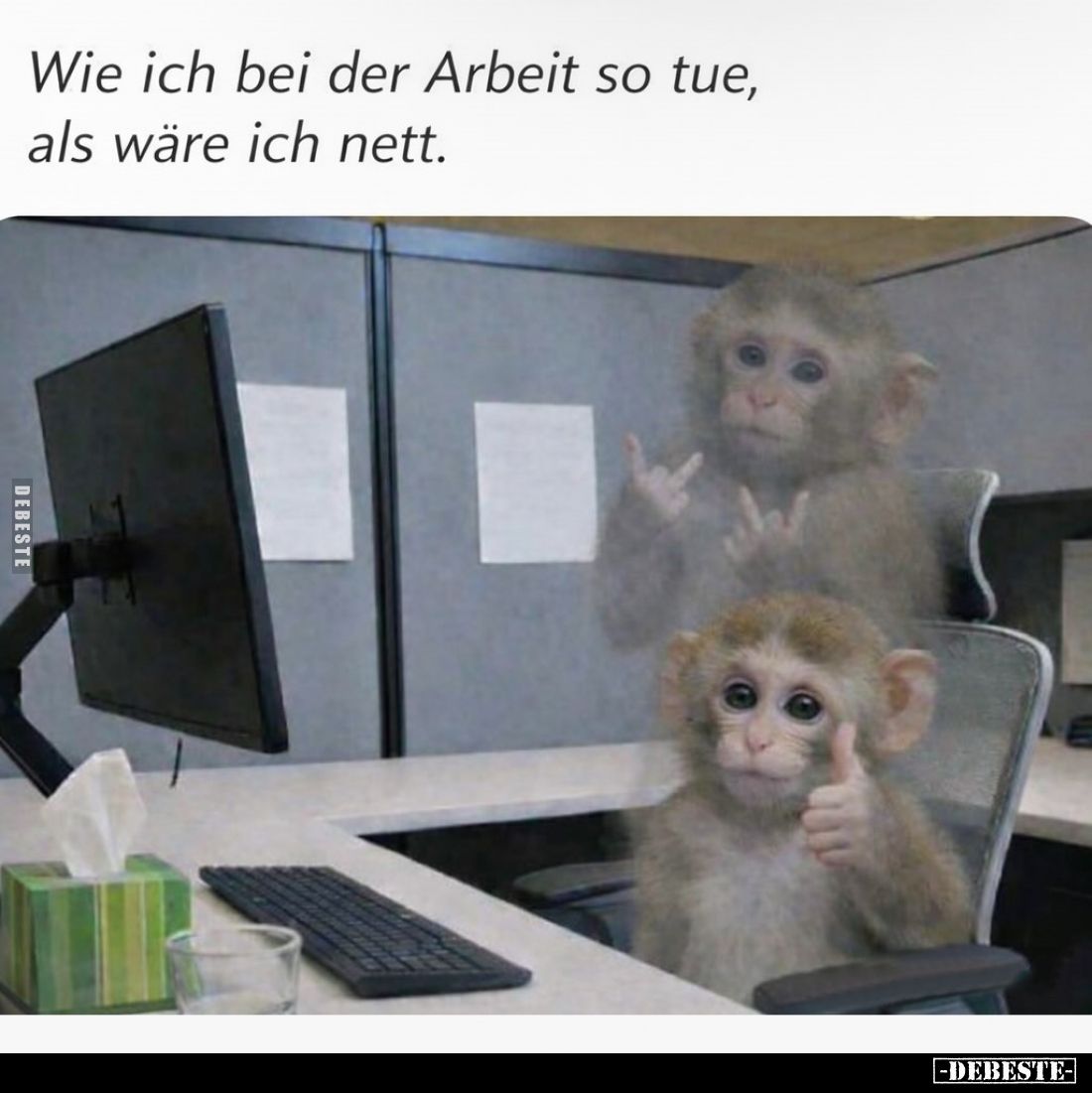 Wie ich bei der Arbeit so tue, als wäre ich nett.