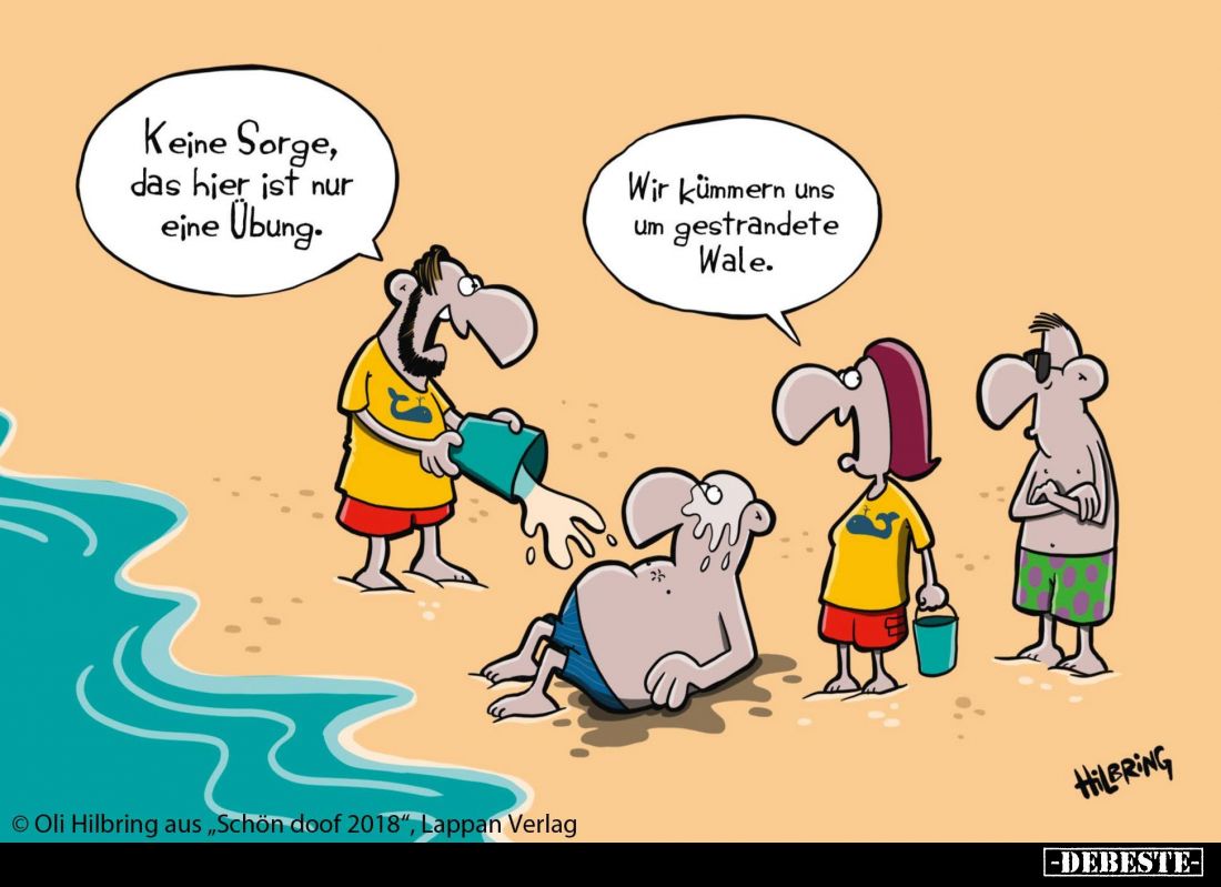 Keine Sorge, das hier ist nur eine Übung.
Wir kümmern uns um gestrandete Wale.