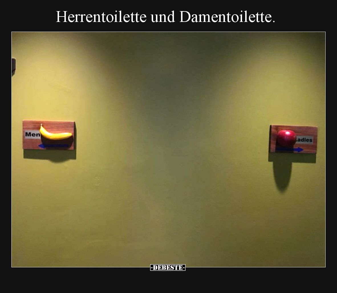 Herrentoilette und Damentoilette.