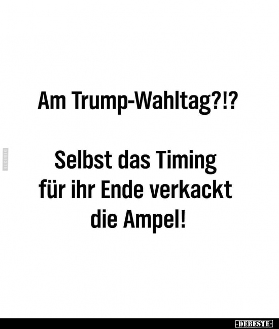 Am Trump-Wahltag?!?.. - Lustige Bilder | DEBESTE.de