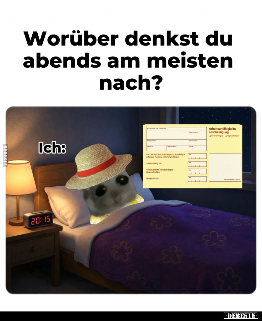 Worüber denkst du abends am meisten nach?