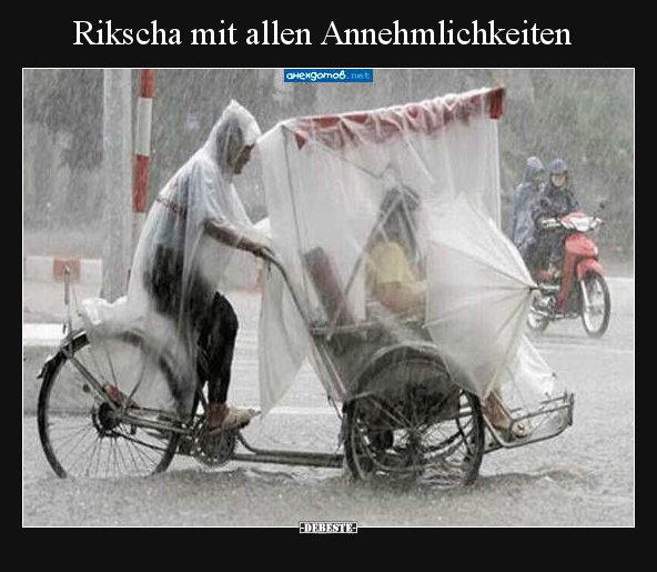 Rikscha mit allen Annehmlichkeiten.. - Lustige Bilder | DEBESTE.de