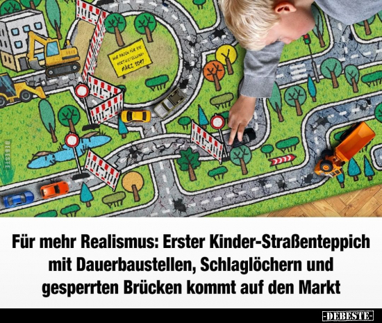 Für mehr Realismus: Erster Kinder-Straßenteppich mit.. - Lustige Bilder | DEBESTE.de