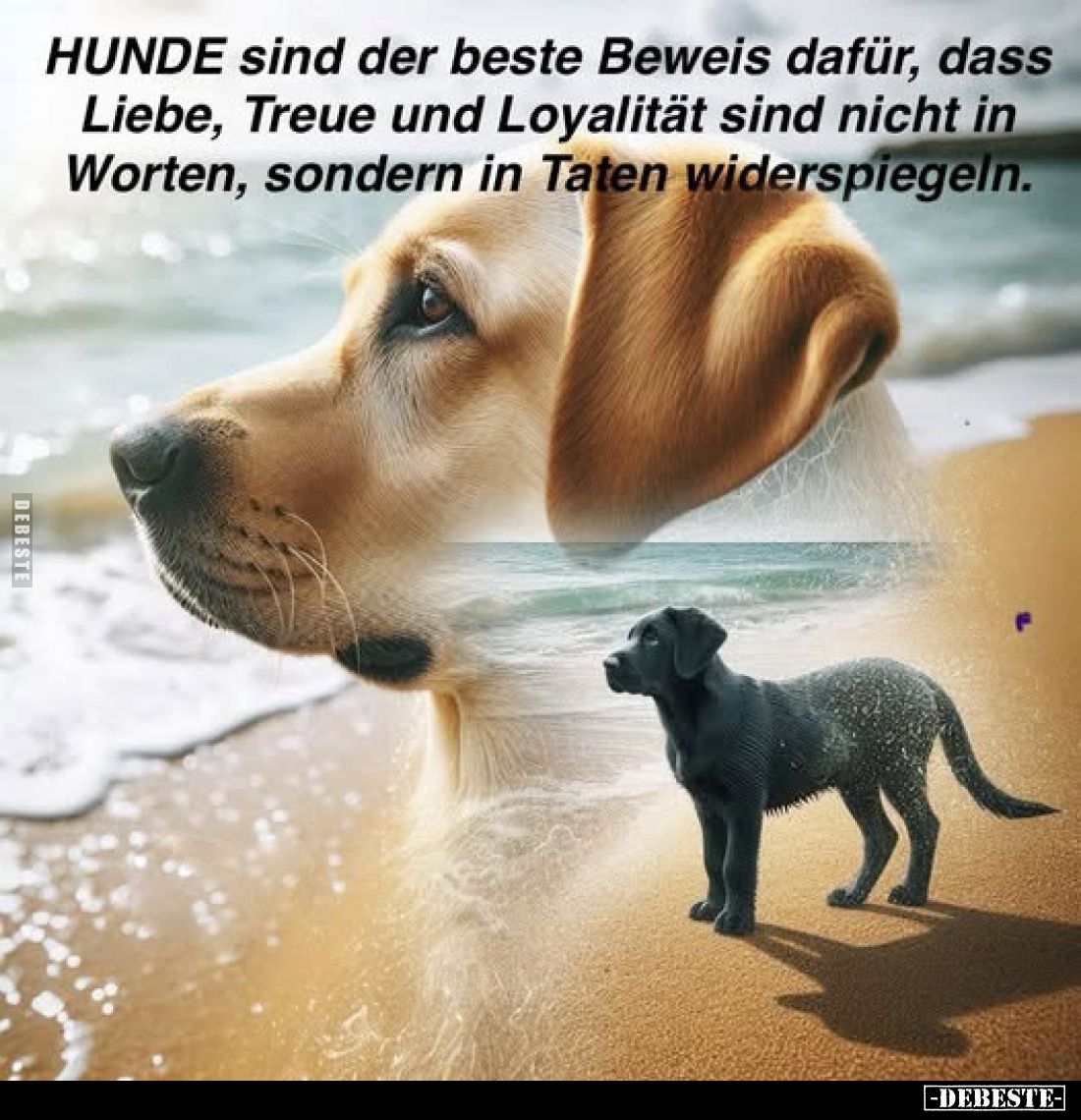 HUNDE sind der beste Beweis dafür, dass Liebe, Treue und..