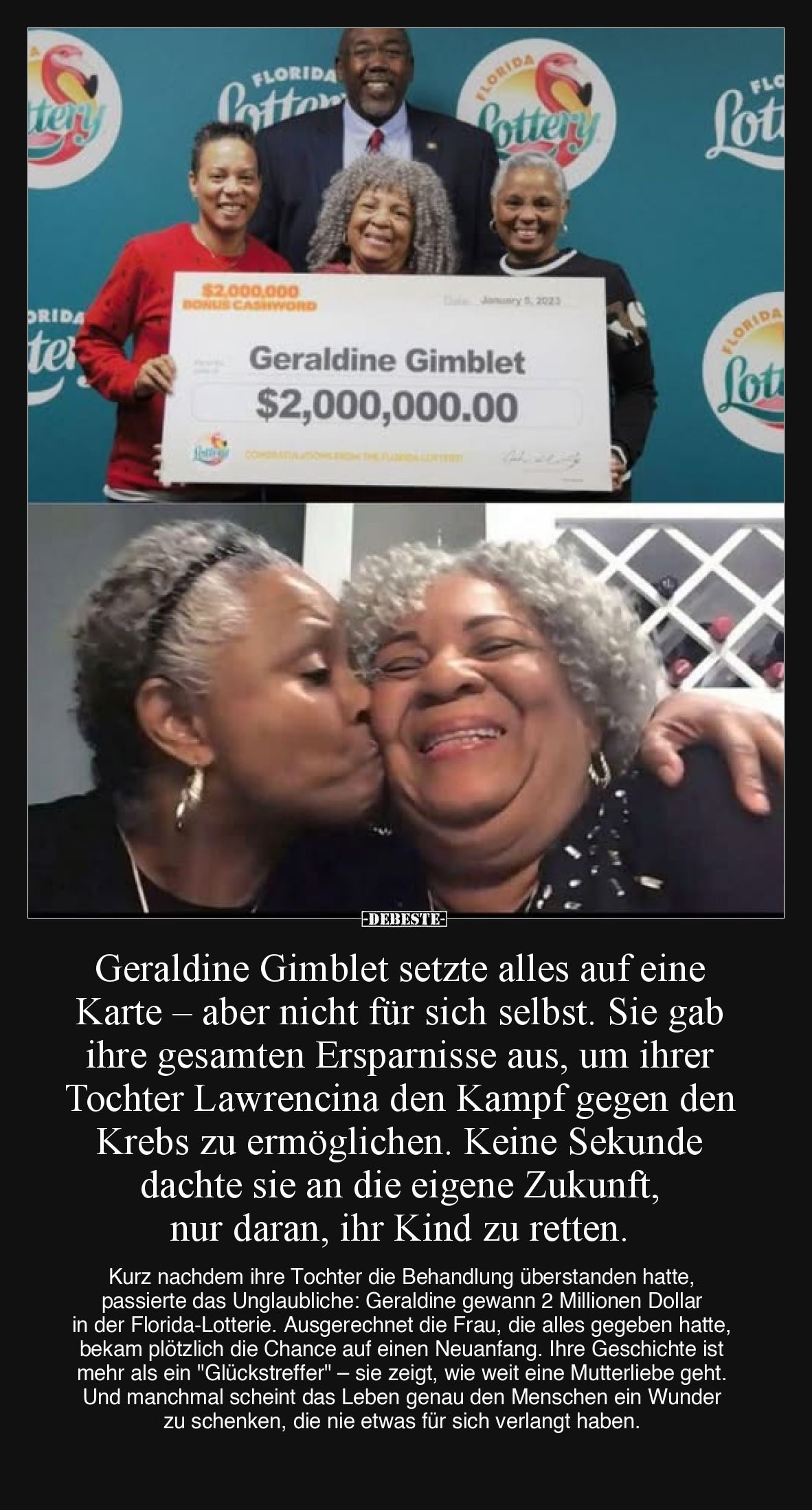 Geraldine Gimblet setzte alles auf eine Karte – aber nicht für sich selbst.
Sie gab ihre gesamten Ersparnisse aus, um ihrer ...