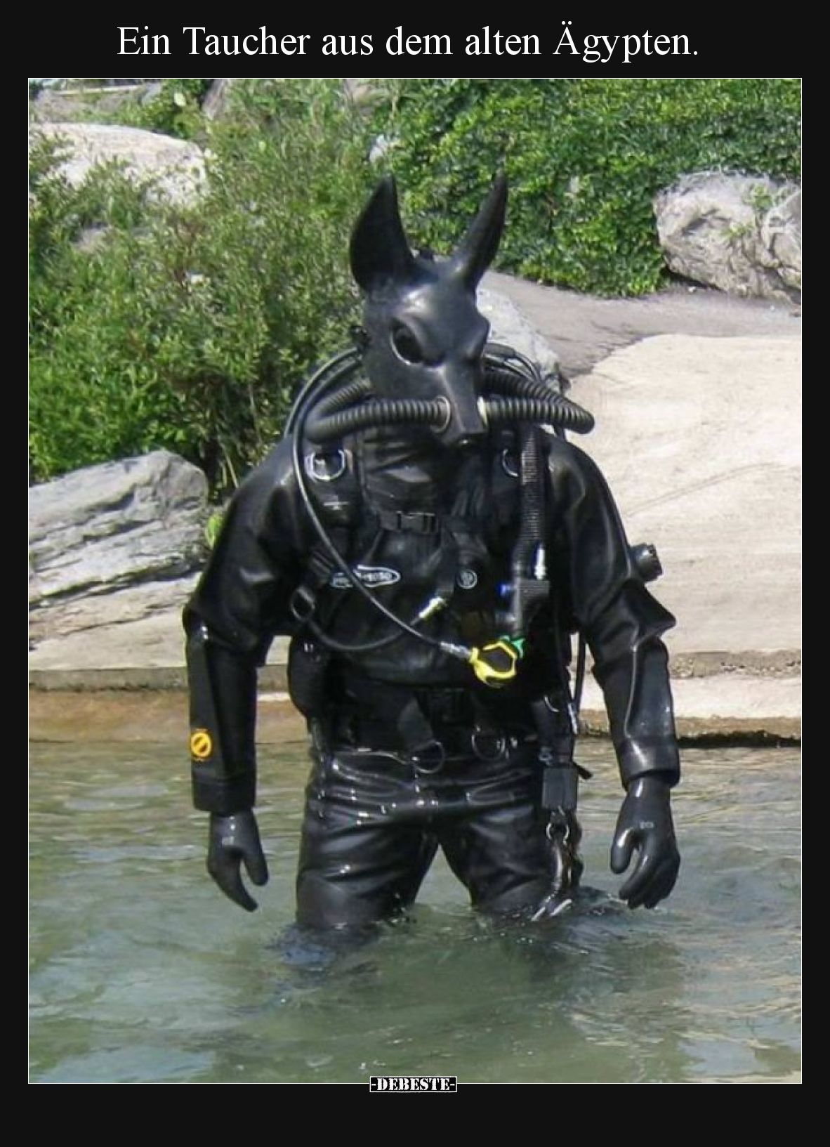 Ein Taucher aus dem alten Ägypten.