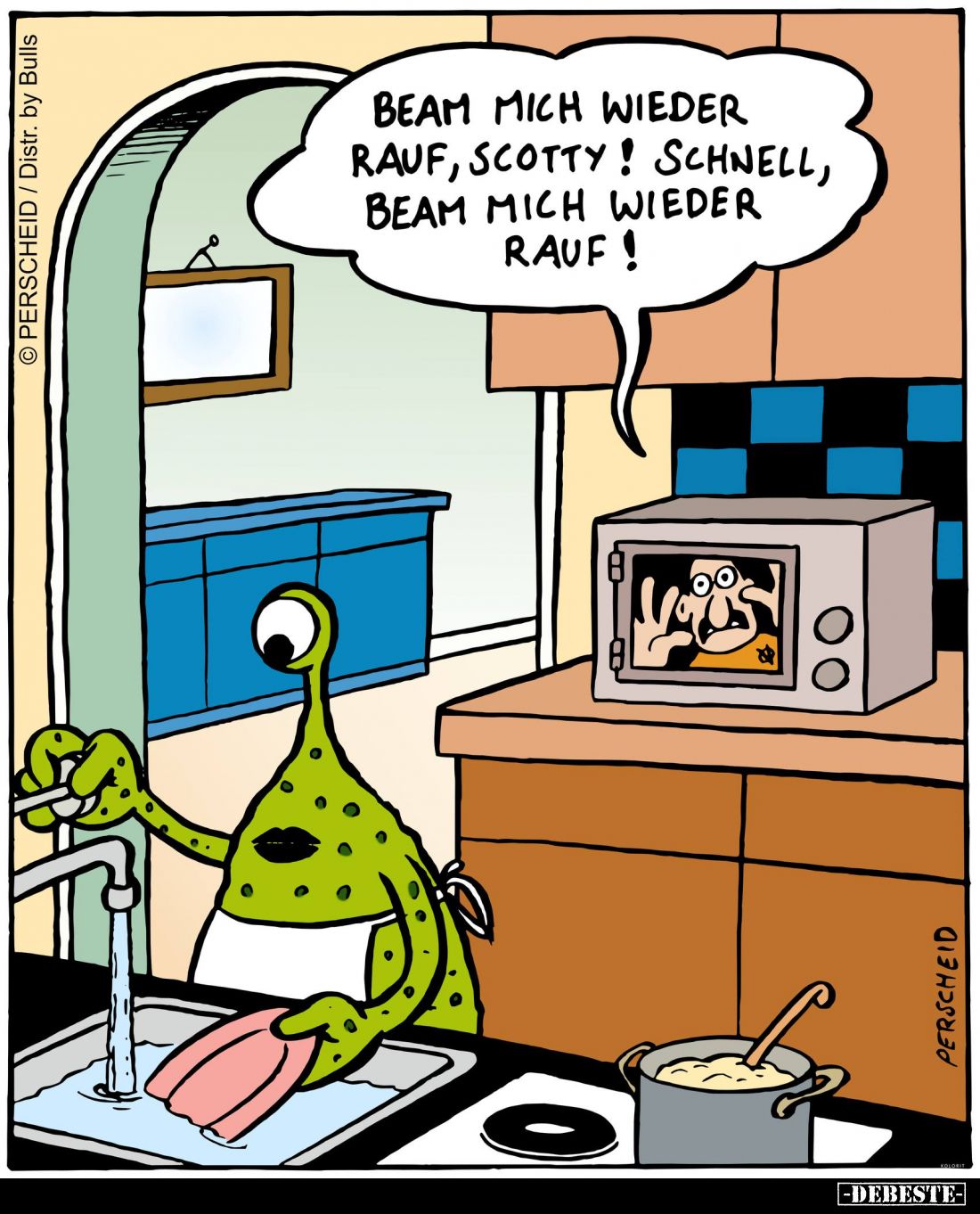 Beam mich wieder rauf, Scotty! Schnell, beam mich wieder rauf!