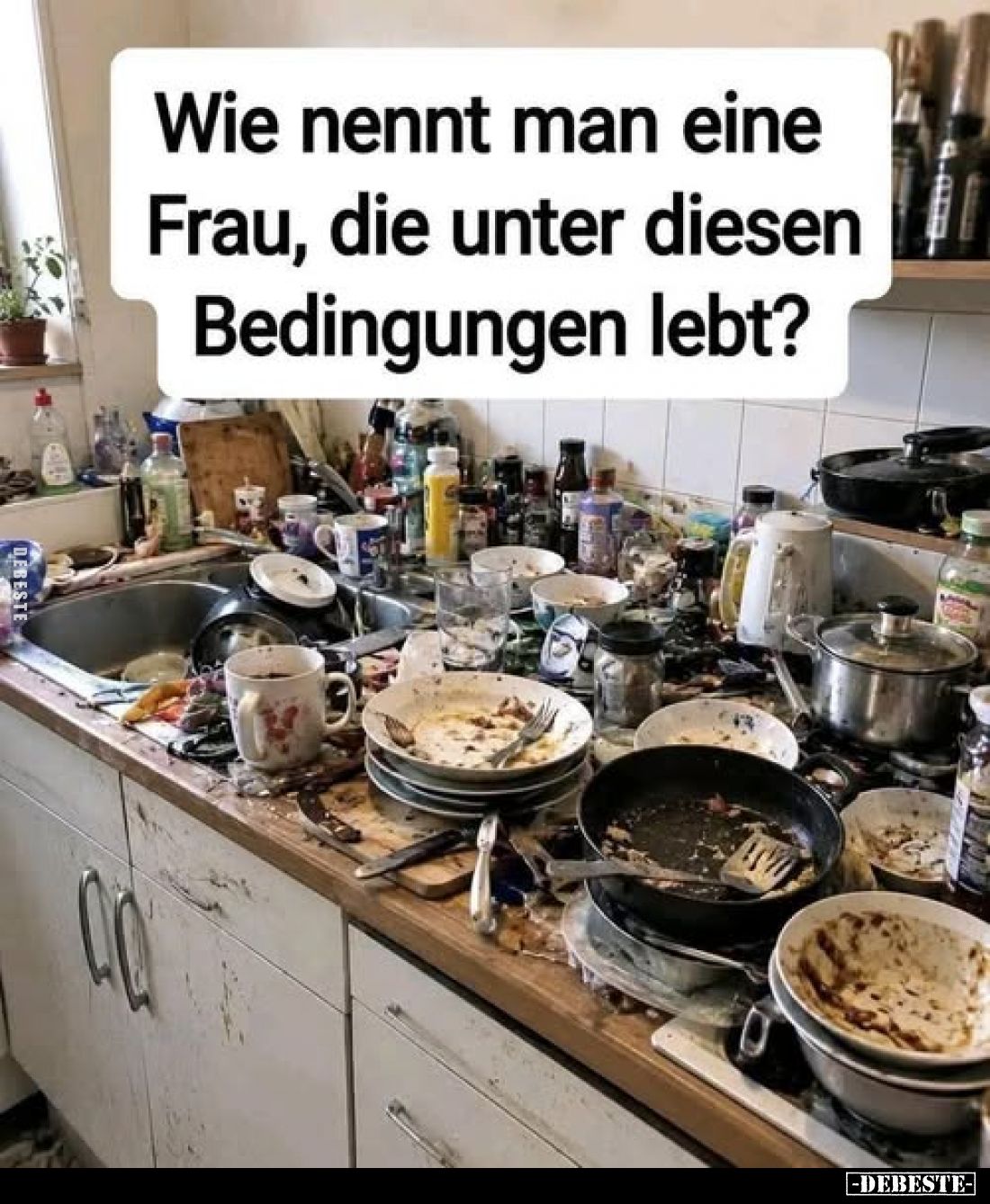 Wie nennt man eine Frau, die unter diesen Bedingungen lebt?.. - Lustige Bilder | DEBESTE.de