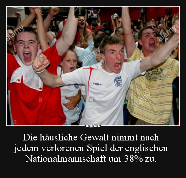 Die häusliche Gewalt nimmt nach jedem verlorenen Spiel..