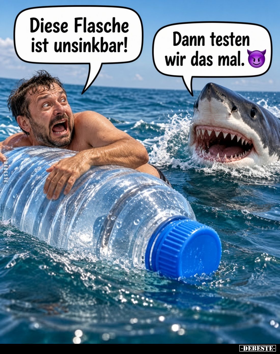 Diese Flasche ist unsinkbar! Dann testen wir das mal.