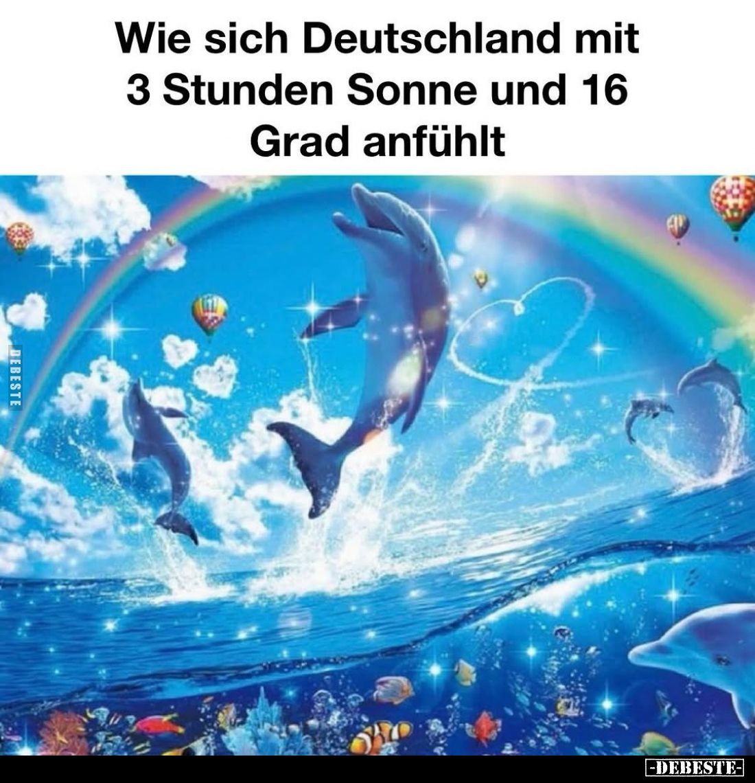 Wie sich Deutschland mit 3 Stunden Sonne und 16 Grad anfühlt.