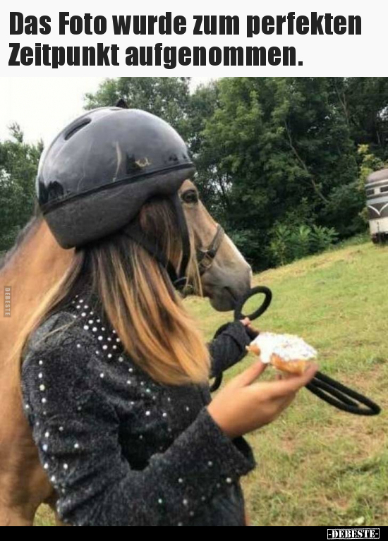 Das Foto wurde zum perfekten Zeitpunkt aufgenommen...