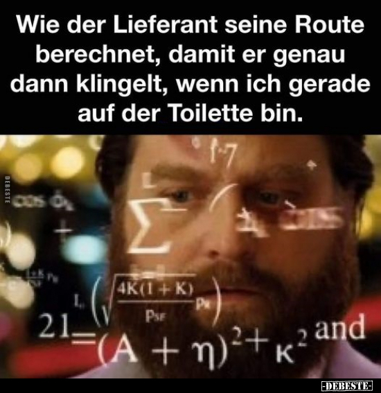 Wie der Lieferant seine Route berechnet, damit er genau.. - Lustige Bilder | DEBESTE.de