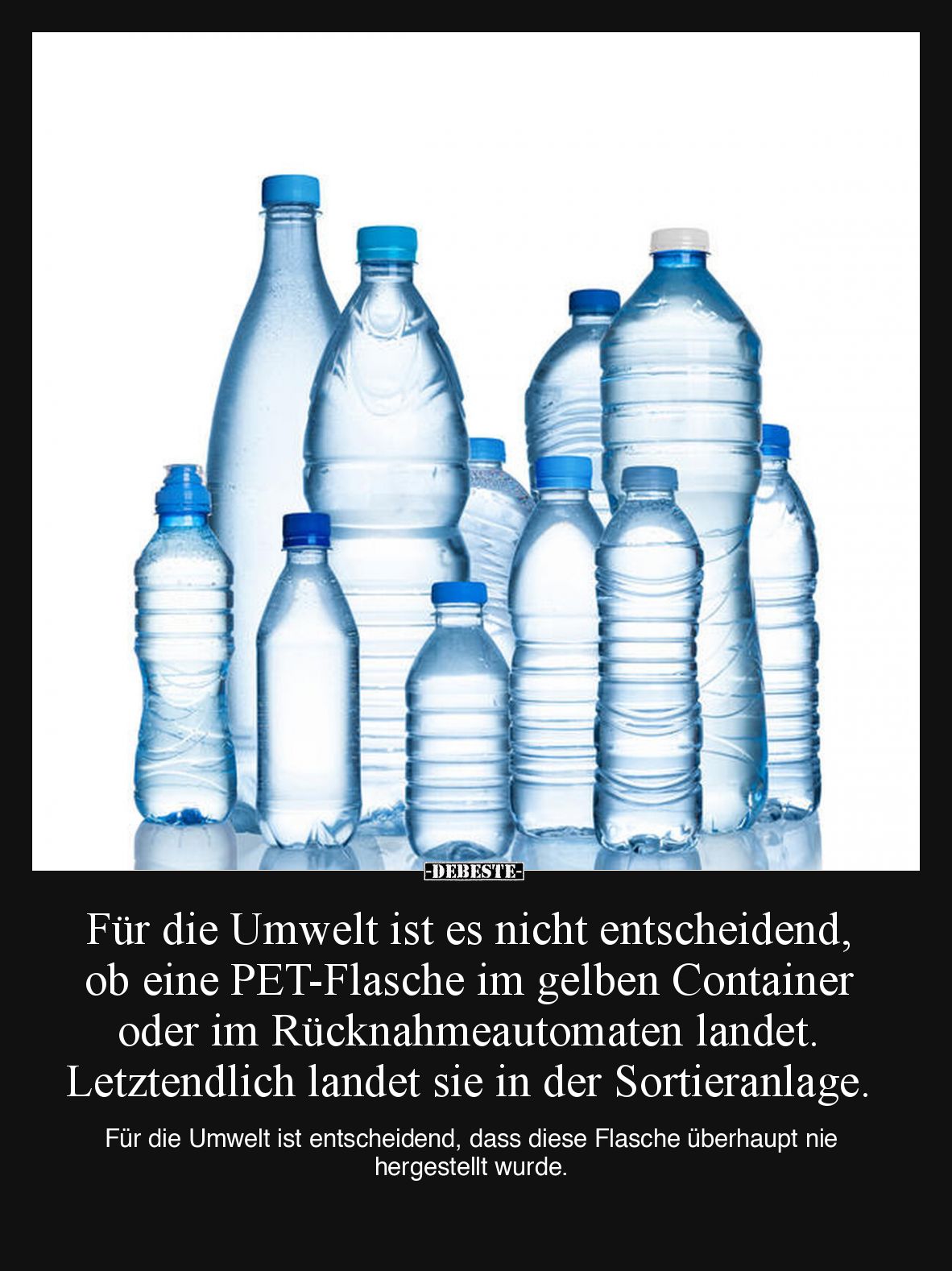 Für die Umwelt ist es nicht entscheidend, ob eine PET-Flasche im gelben Container oder im Rücknahmeautomaten landet. Letztend...