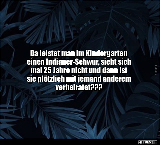 Da leistet man im Kindergarten einen Indianer-Schwur.. - Lustige Bilder | DEBESTE.de