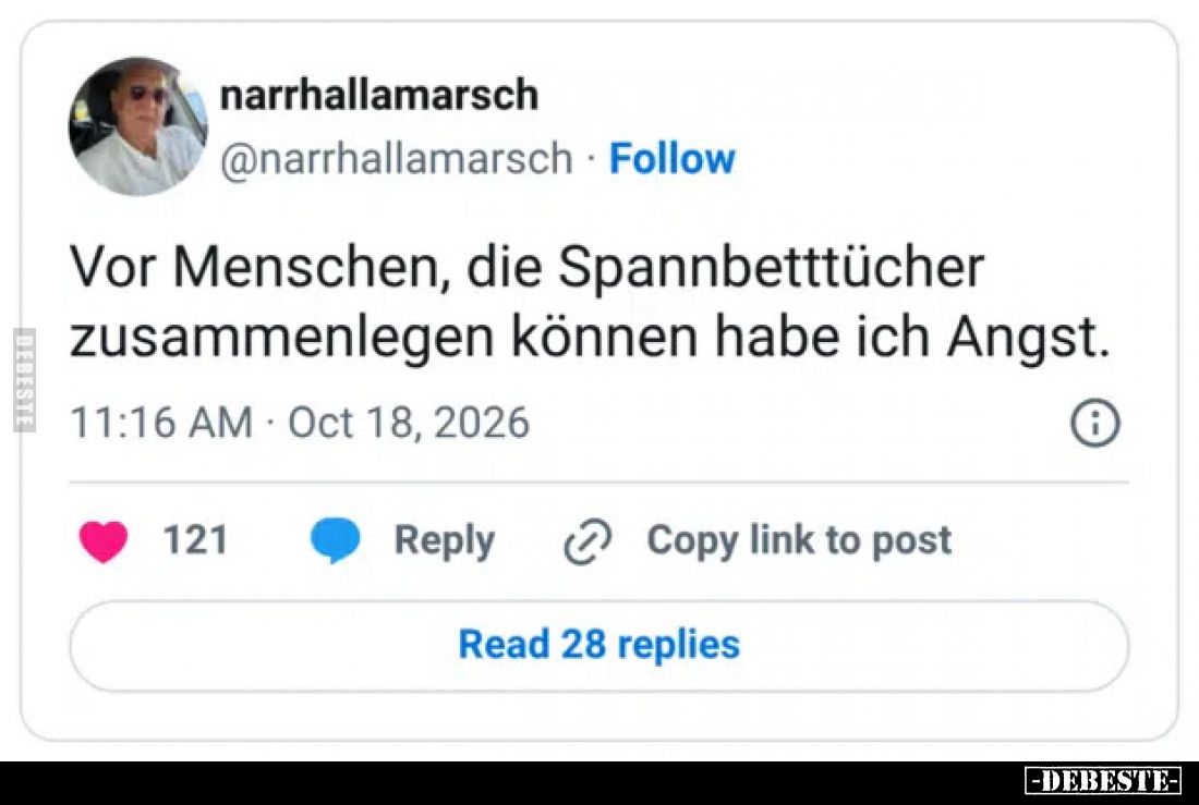 Vor Menschen, die Spannbetttücher zusammenlegen können habe.. - Lustige Bilder | DEBESTE.de