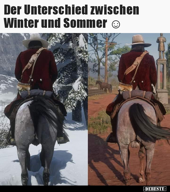 Der Unterschied zwischen Winter und Sommer.. - Lustige Bilder | DEBESTE.de