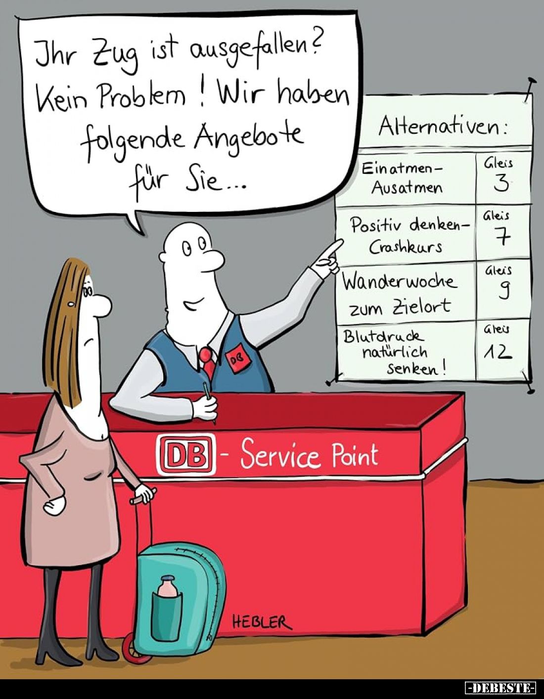 Ihr Zug ist ausgefallen?
Kein Problem! Wir haben folgende Angebote für Sie...
