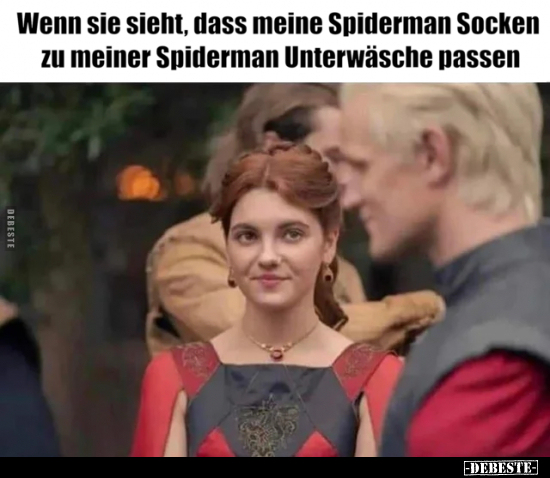 Wenn sie sieht, dass meine Spiderman Socken zu meiner.. - Lustige Bilder | DEBESTE.de