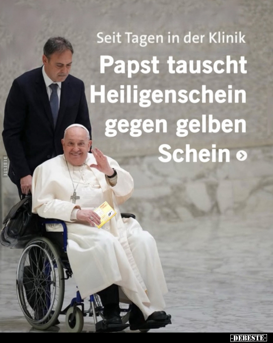 Klinik, Papst, Heiligenschein