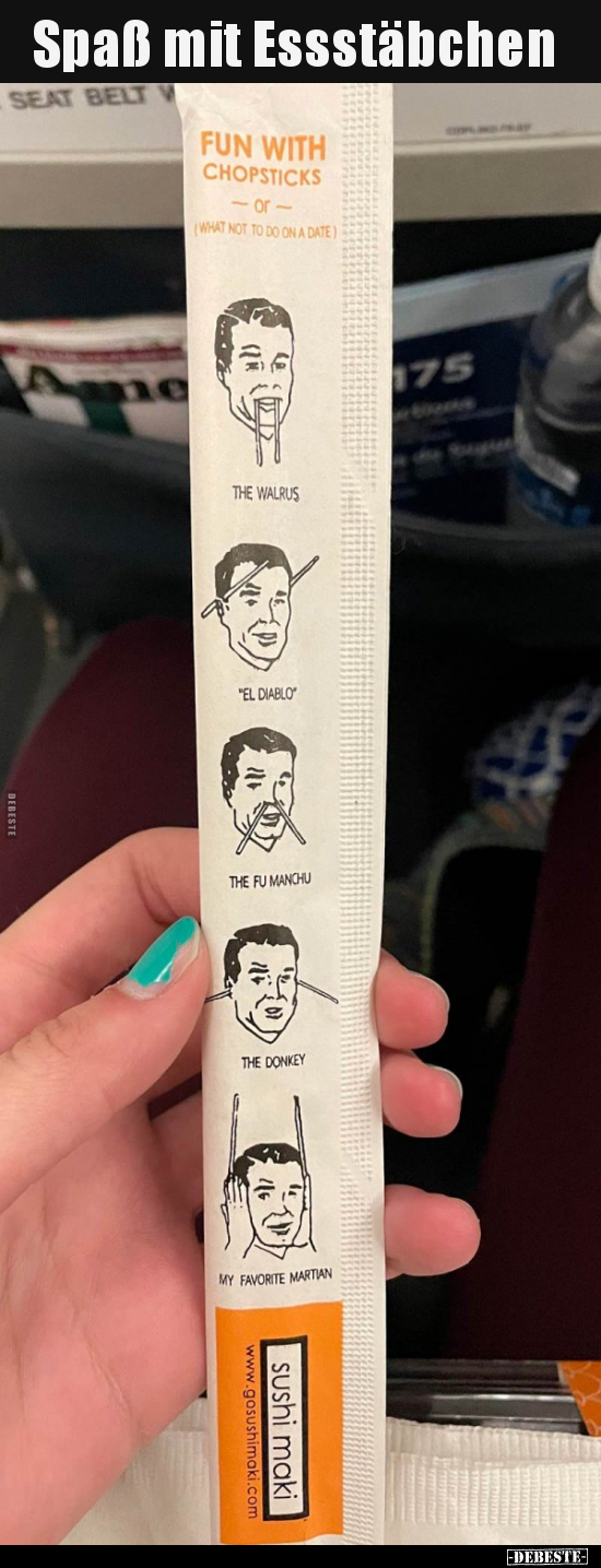 Spaß mit Essstäbchen..