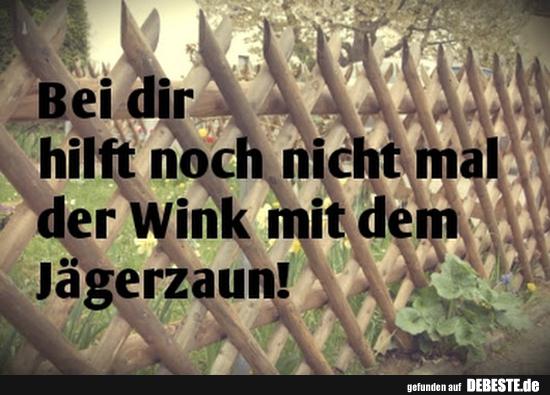 Bei dir hilft noch nicht mal der Wink mit dem Jägerzaun!