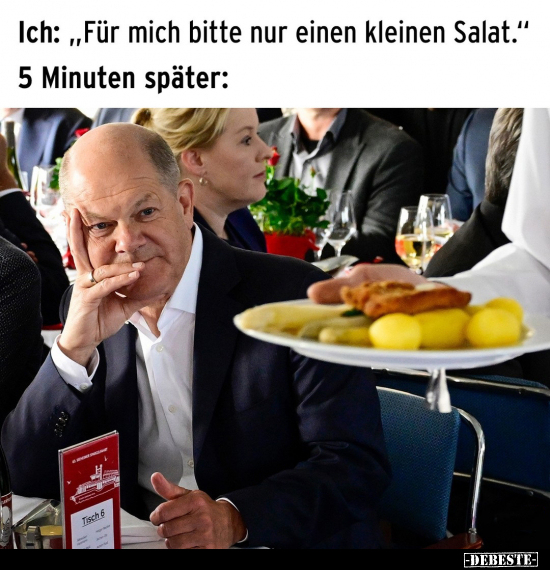 Ich: "Für mich bitte nur einen kleinen Salat." .. - Lustige Bilder | DEBESTE.de