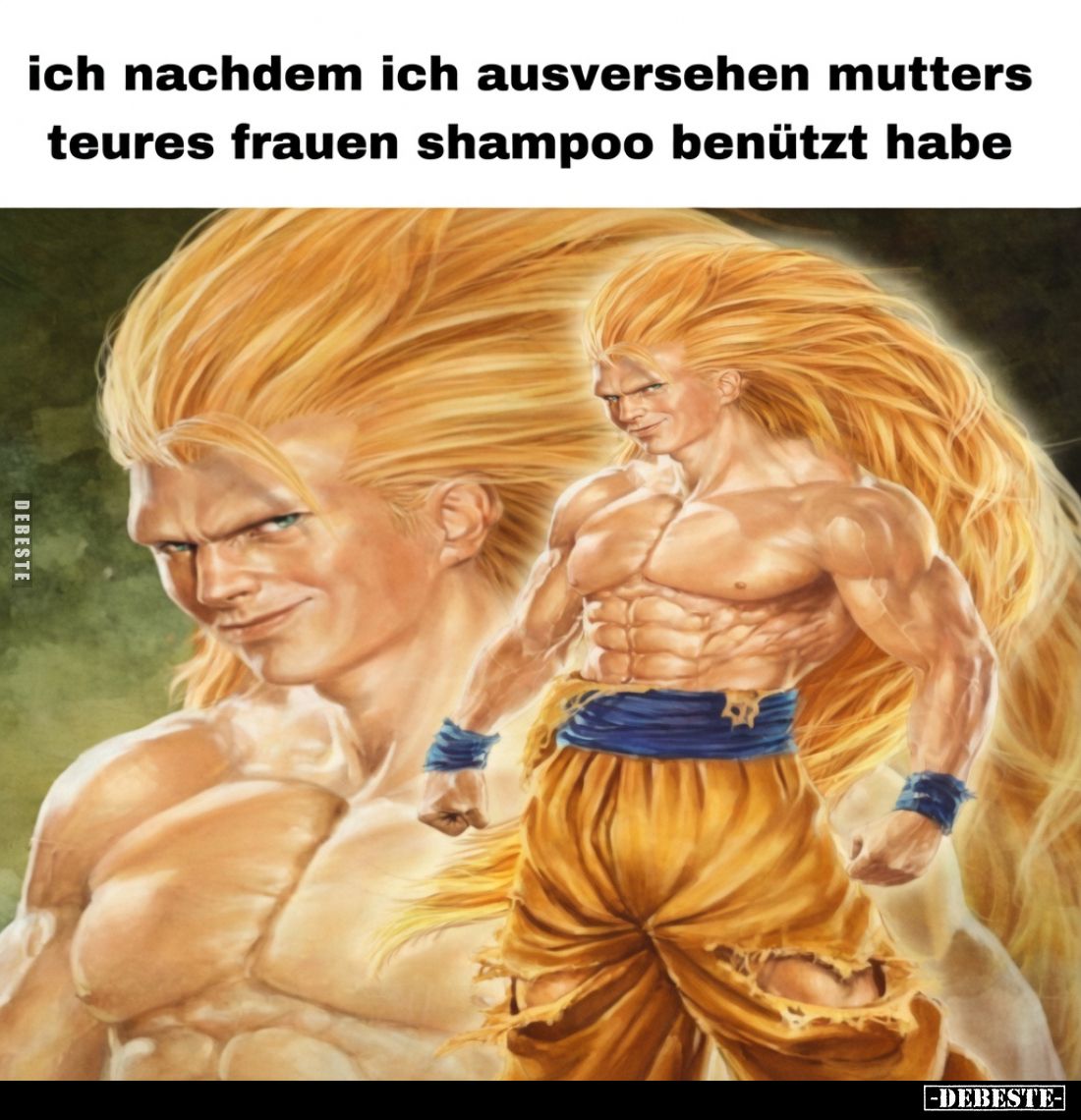 Ich, nachdem ich ausversehen Mutters teures Frauen Shampoo benutzt habe