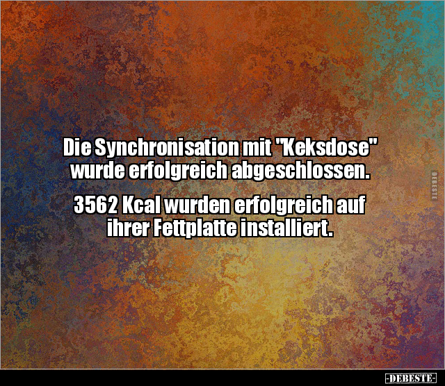 Die Synchronisation mit "Keksdose" wurde erfolgreich.. - Lustige Bilder | DEBESTE.de