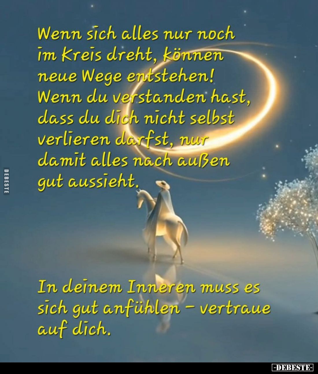 Wenn sich alles nur noch im Kreis dreht, können neue Wege entstehen!
Wenn du verstanden hast, dass du dich nicht selbst verl...