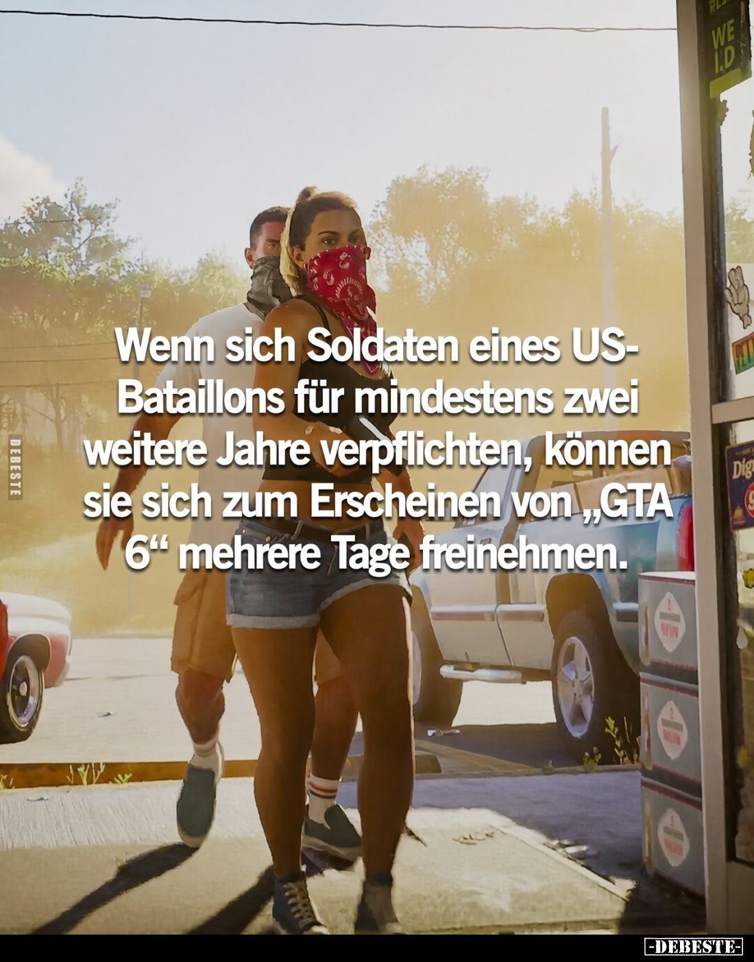 Wenn sich Soldaten eines US-Bataillons für mindestens zwei weitere Jahre verpflichten, können sie sich zum Erscheinen von „GT...