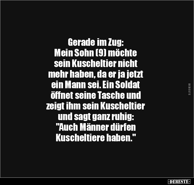 Gerade im Zug: Mein Sohn (9) möchte sein Kuscheltier.. - Lustige Bilder | DEBESTE.de