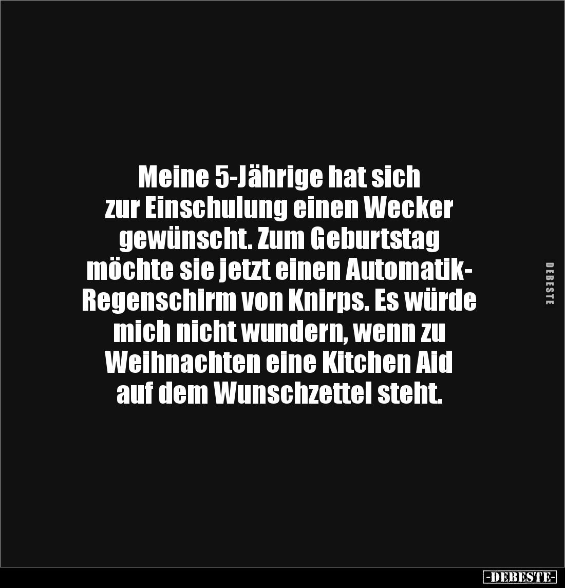 Meine 5-Jährige hat sich 
zur Einschulung einen Wecker 
gewünscht. Zum Geburtstag 
möchte sie jetzt einen Automatik-
Rege...