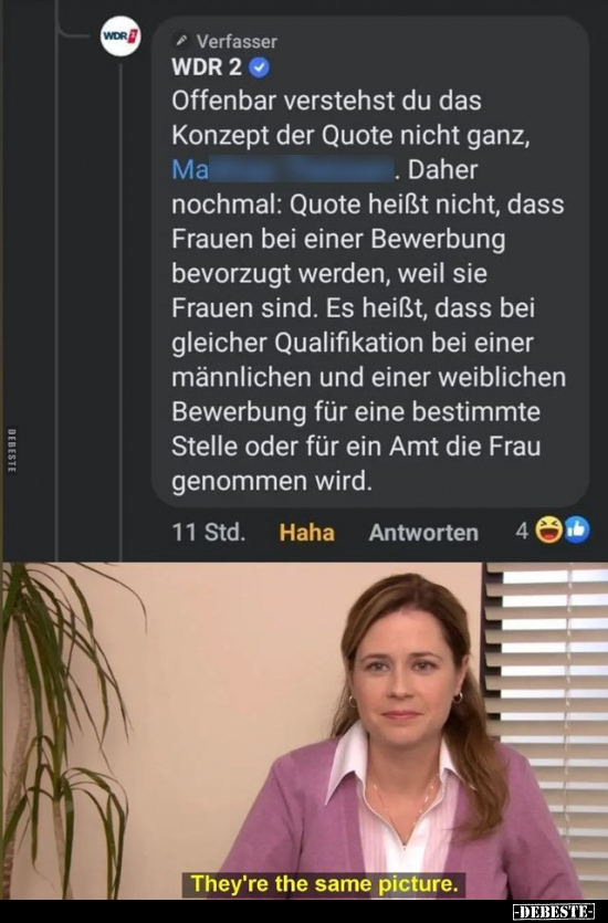 Offenbar verstehst du das Konzept der Quote nicht ganz... - Lustige Bilder | DEBESTE.de