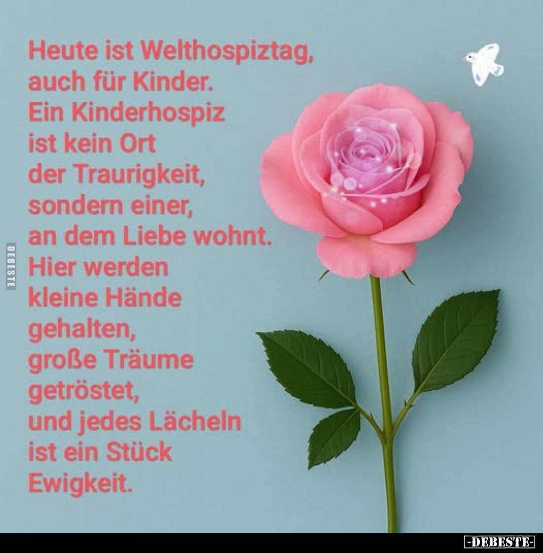 Heute ist Welthospiztag, auch für Kinder. Ein Kinderhospiz ist kein Ort der Traurigkeit, sondern einer, an dem Liebe wohnt. H...