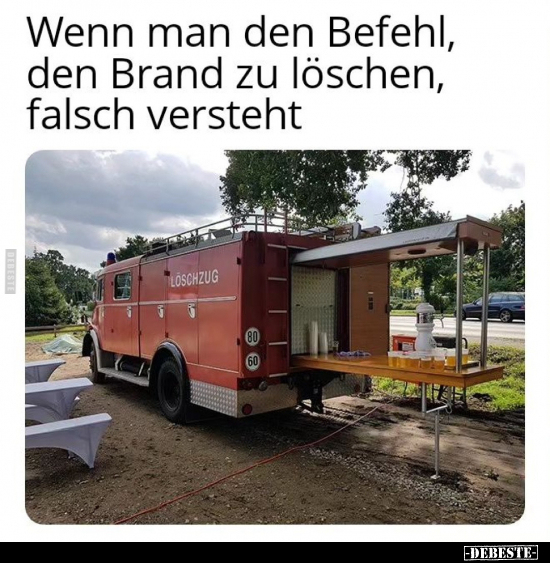 Wenn man den Befehl, den Brand zu löschen.. - Lustige Bilder | DEBESTE.de