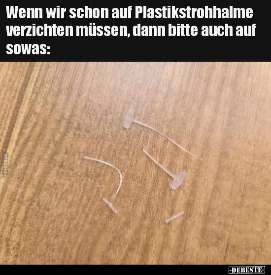Wenn wir schon auf Plastikstrohhalme verzichten müssen.. - Lustige Bilder | DEBESTE.de