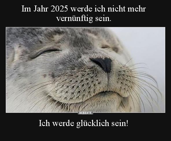 Im Jahr 2025 werde ich nicht mehr vernünftig sein... - Lustige Bilder | DEBESTE.de