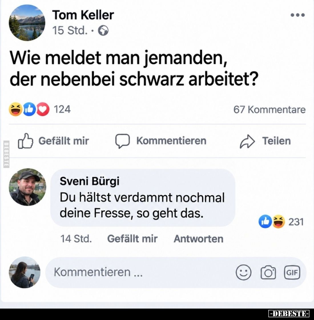 Wie meldet man jemanden, der nebenbei schwarz arbeitet?