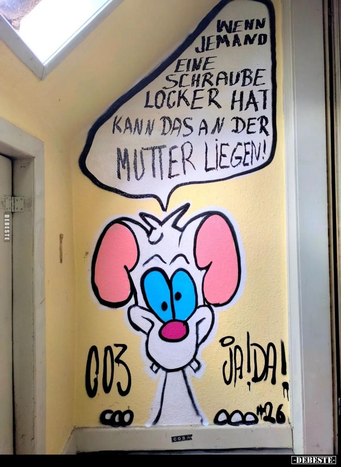 Wenn jemand eine Schraube locker hat kann das an der Mutter liegen!