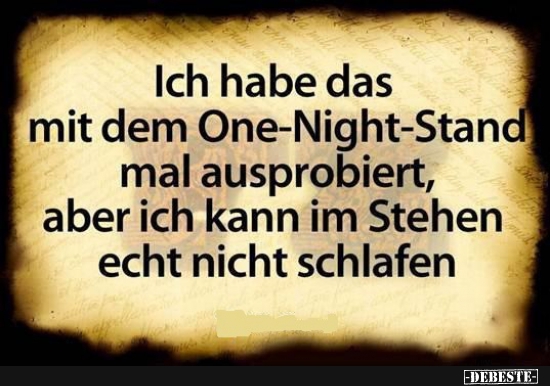 One-Night-Stand mal ausprobiert - Lustige Bilder | DEBESTE.de