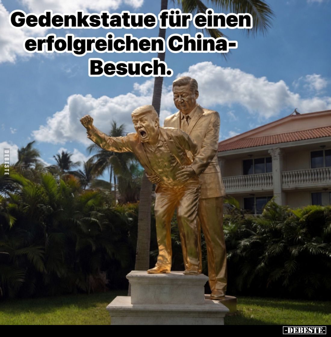 Gedenkstatue für einen erfolgreichen China-Besuch.