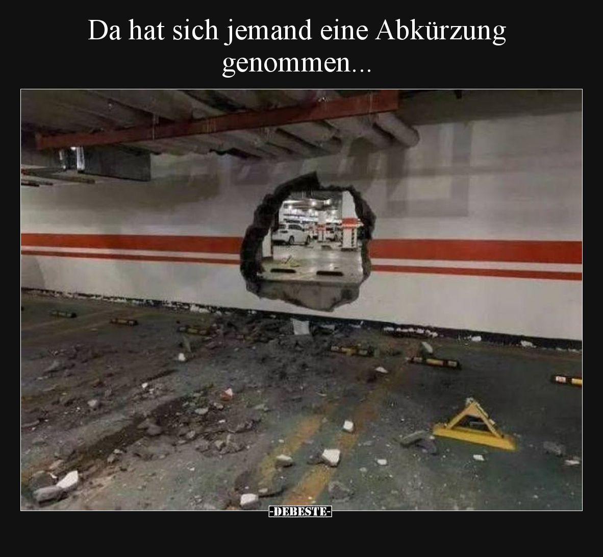 Da hat sich jemand eine Abkürzung 
genommen...