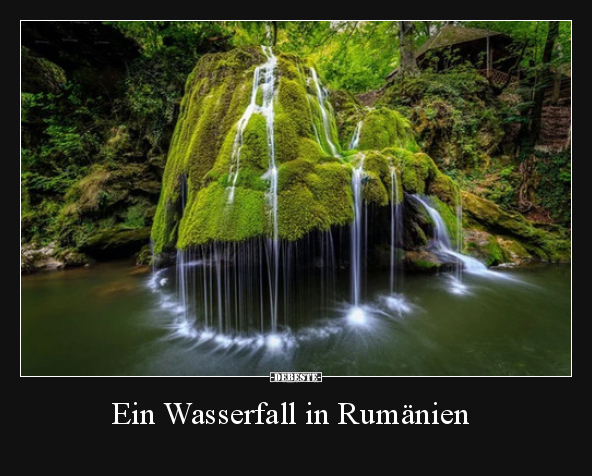 Ein Wasserfall in Rumänien..